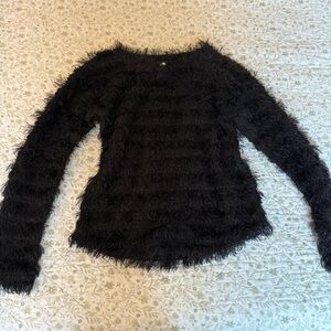 Xhilaration Black Fuzzy Sweater
